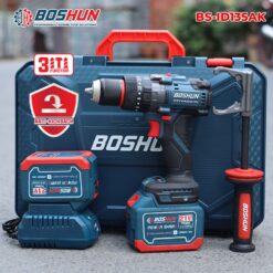 Máy khoan pin Boshun BS-ID135AK pin 15 Cell, Có Anti-Kick Back, Chuyên khoan bê tông, Khoan tường, sắt, gỗ