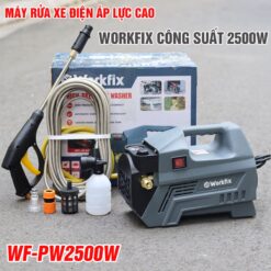 Máy rửa xe áp lực cao WORKFIX WF-PW2500W – Công Suất 2500W – Máy rửa xe có chỉnh áp – Hàng Chính Hãng – Lõi đồng 100%