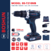 Máy Khoan Pin Boshun BS-7210MB – 3 Chức Năng (Khoan, Búa, Bắn Vít) – Lõi Đồng 100% – Khoan Bắn Vít Cầm Tay – Tặng Bộ Phụ Kiện 24 Chi Tiết