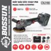 Máy mài pin BOSSUN M21B-AG100PRO, Không chổi than, Motor Ruột Đồng, 3 Tốc độ, Tự ngắt khi gặp sự cố