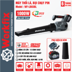 Máy Thổi Workfix 3 Tốc WF-LB03BL Chuyên Thổi Lá, Bụi, Rác – Công Suất 1000W Siêu Khỏe – Động Cơ Không Chổi Than – Workfix Chính Hãng
