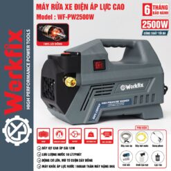 Máy rửa xe áp lực cao WORKFIX WF-PW2500W – Công Suất 2500W – Máy rửa xe có chỉnh áp – Hàng Chính Hãng – Lõi đồng 100%