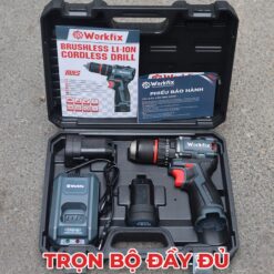 Máy khoan pin Workfix WF-ID1613BL Không Chổi Than – Đa năng Bắt vít – Khoan – Búa – Bảo Hành 12 tháng