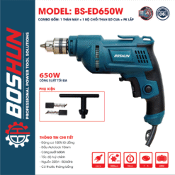 Máy Khoan Điện Bê Tông BOSHUN BS-ED650W, Công Suất 650W – 100% Lõi Đồng – Bảo Hành 12 Tháng