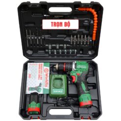 Máy khoan pin WORKFIX 16.8V WF-ID1610BL Auto lock – Khoan pin không chổi than – Tặng kèm bộ phụ kiện 24 chi tiết