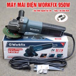 Máy mài cầm tay WORKFIX WF-AG950W, Công suất 950W, Công tắc đuôi, Tặng 1 bộ chổi than