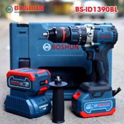 Máy Khoan, Bắt Vít Pin BOSHUN 13mm BS-ID1390BL – KHÔNG CHỔI THAN – Khoan Rút Lõi, Tường, Bê Tông, Gỗ, Sắt,.