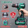 Máy Khoan Pin WORKFIX WF-ID13100AK Lực 100N Chuyên Rút Lõi, Khoan Tường, Bắn Vít, Không Chổi Than