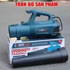 Máy thổi lá điện BOSHUN BS-ELB3800W, Công suất 3800W, Dây điện dài 5m, 6 Tốc độ, Bảo hành 12 tháng