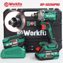 Chuyên vít đầu bulong WORKFIX WF-SD250PRO, Lực siết 250Nm, Chân pin M21 – Vừa bắn vít vừa mở siết ốc